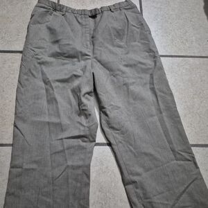 Pendleton Gray Trousers with Wide Leg Openings Wool Size 12